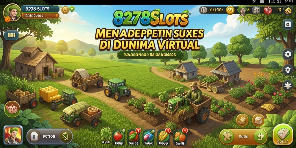 Gameplay seru mengelola kebun dalam 8278SLOTS.