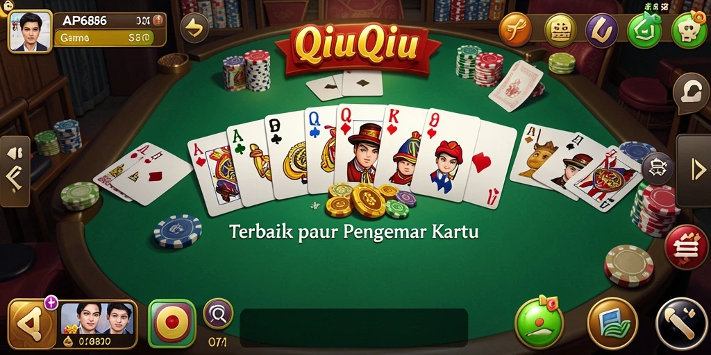 Tampilan gameplay QiuQiu yang seru dan menarik.