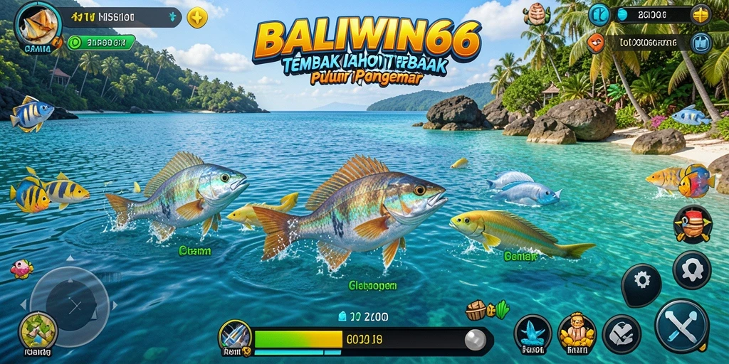 Tampilan gameplay BALIWIN66 dengan aksi seru menembak ikan.