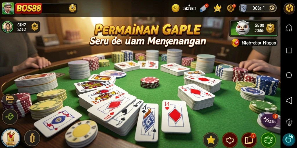 Tangkapan layar permainan Gaple yang seru dan interaktif.