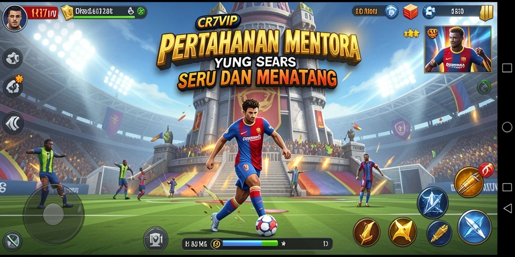 Tampilan gameplay menarik dari CR7VIP menunjukkan menara yang siap bertahan.