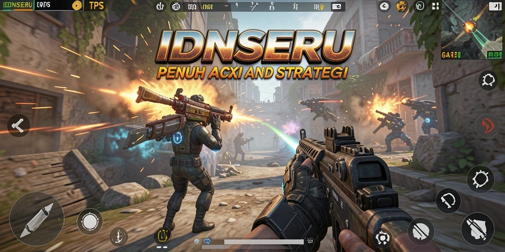 Tampilan gameplay seru di IDNSERU dengan aksi TPS yang mengagumkan.