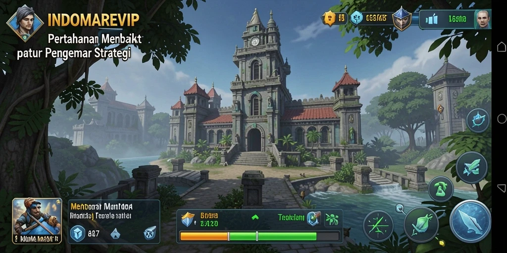 Gameplay seru dan mendebarkan dari INDOMAREVIP dengan menara yang bervariasi.