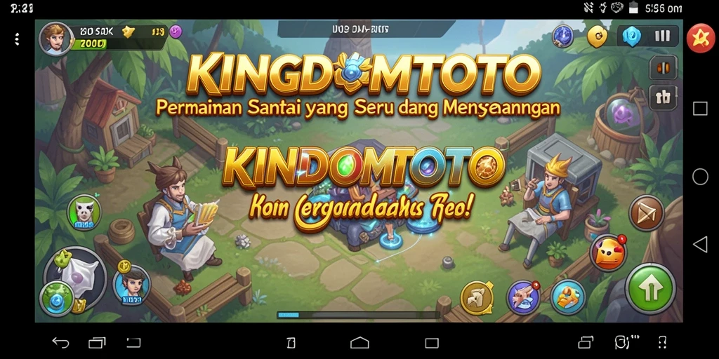 Tampilan gameplay KINGDOMTOTO yang seru dan penuh warna.