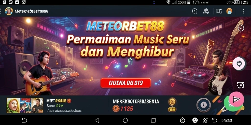 Tampilan gameplay yang menarik di METEORBET88 dengan berbagai lagu.