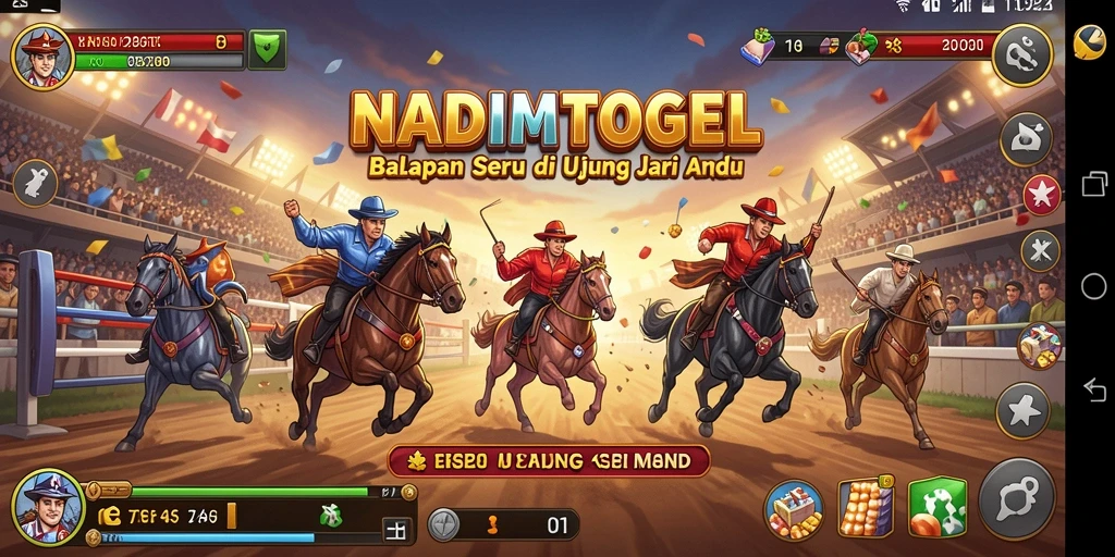 Tampilan mendebarkan dari gameplay balapan NADIMTOGEL.