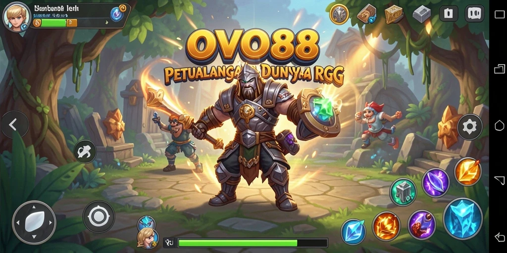 Screenshot gameplay OVO88 menampilkan aksi RPG yang seru.