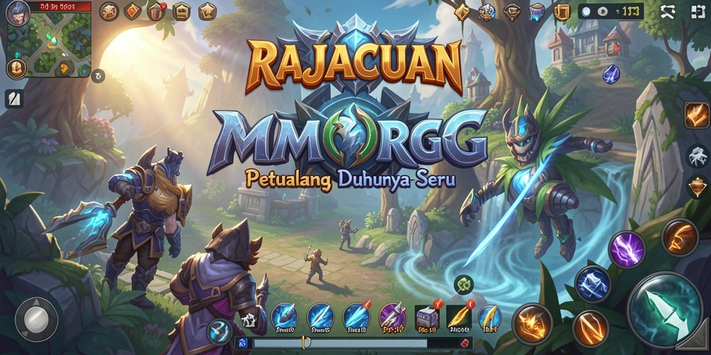 Screenshot gameplay RAJACUAN menunjukkan aksi seru dalam MMORPG.
