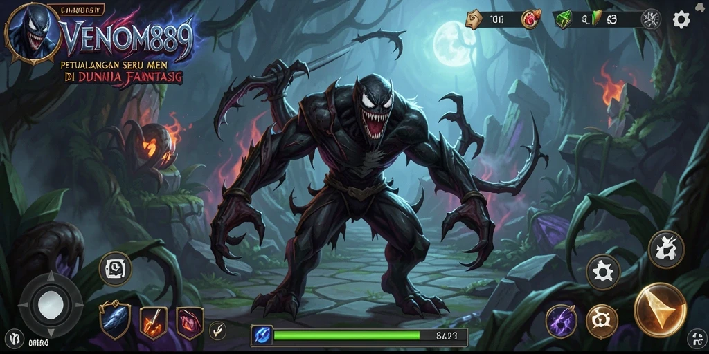 Tampilan gameplay <strong>VENOM889</strong> yang menampilkan aksi petualangan seru.
